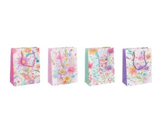 Obrázek z Dárková taška S 17,5x24x8 cm květiny, 4dr 